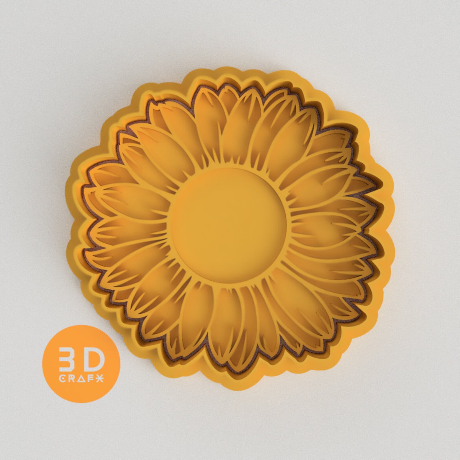Sunflower Cookie Cutter and Embosser style 4 Fondant Tool Etsy Australia