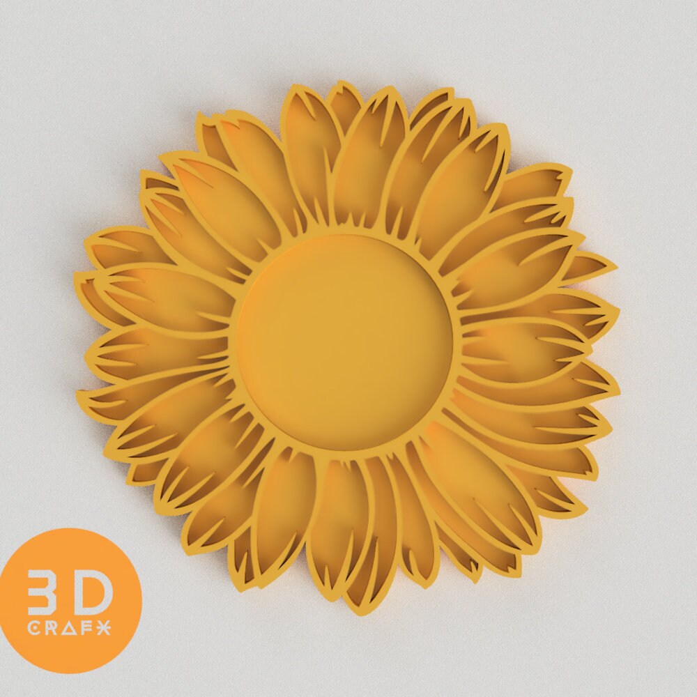 Sunflower Cookie Cutter and Embosser style 4 Fondant Tool Etsy Australia