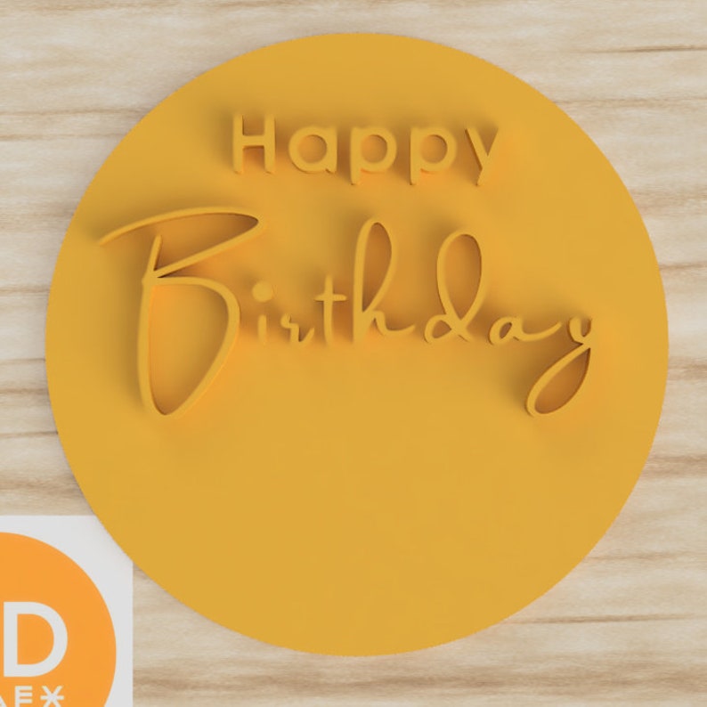 DIY Happy Birthday Cookie Fondant Stamp and Embosser in Etsy Australia