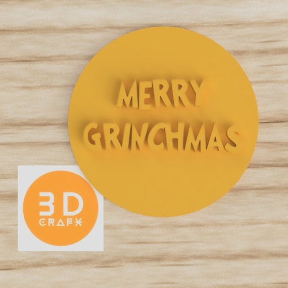 Merry Grinchmas Cookie Embosser and Fondant Stamp in Christmas theme