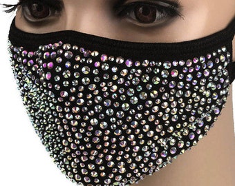 Bling Face Mask With Filter Etsy
