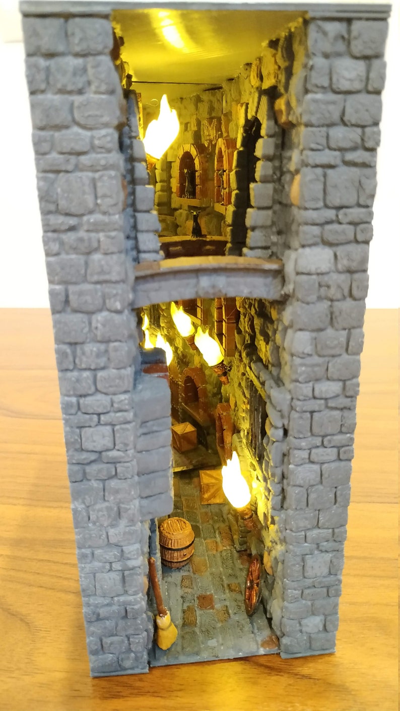 Fantasy Booknook Bookshelf Insert Book Alley Etsy