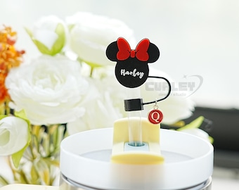 Fliege Maus Stroh Topper, Maus Ohren Stroh Buddy, Benutzerdefinierte Stroh Abdeckung, personalisierte Maus Ohren Stroh Kappen, Party Stroh, Becher Zubehör