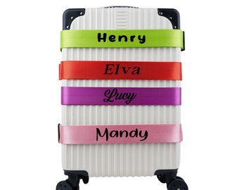 Personalized Baby Name Luggage Strap, 11 Colors Long Luggage Belt, Luggage Charm For Kids, 180x5CM Suitcase Strap, Custom Gift For Children