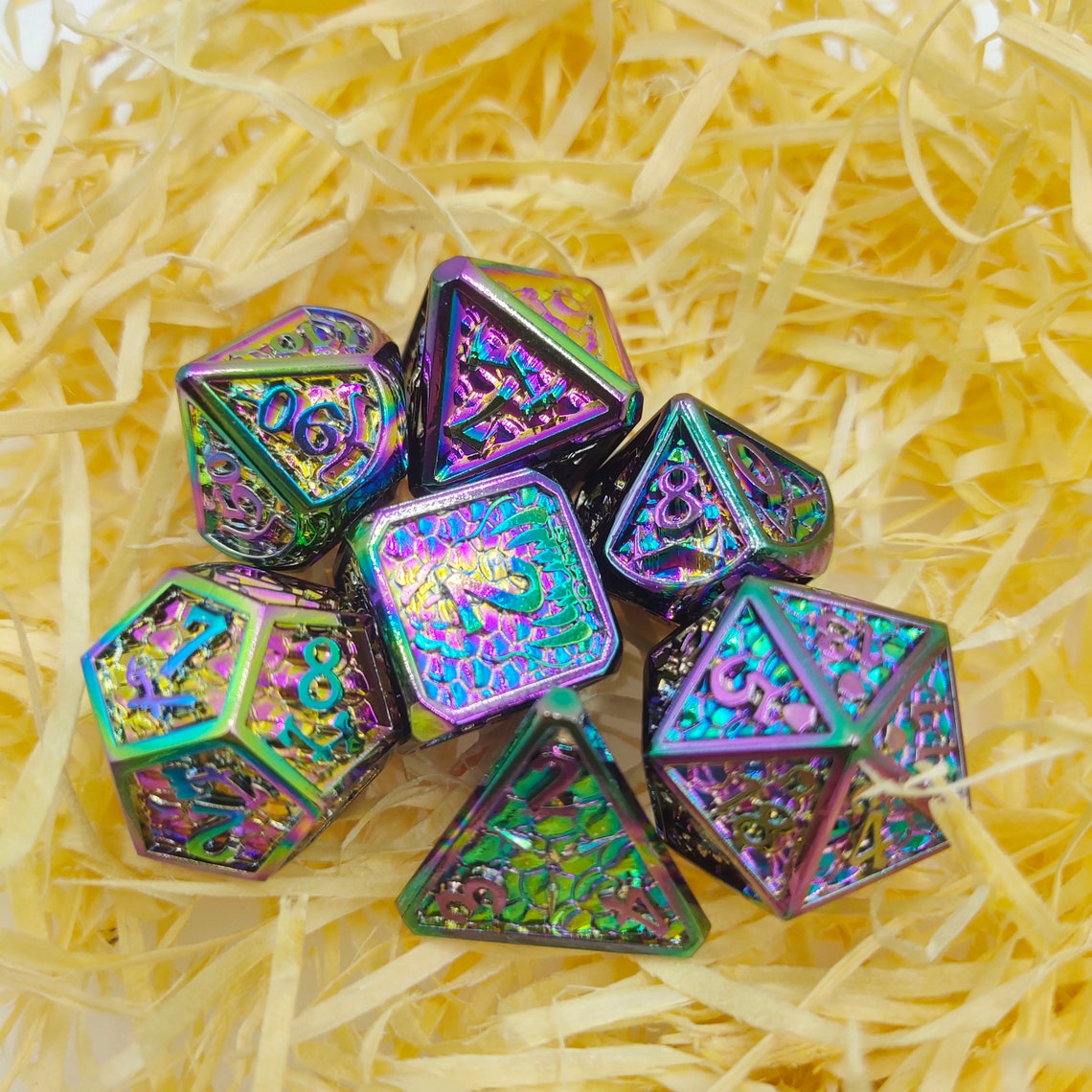 Colorful Metal Cool Dice Set COC Dice Cthulhu Metal Dice Etsy UK