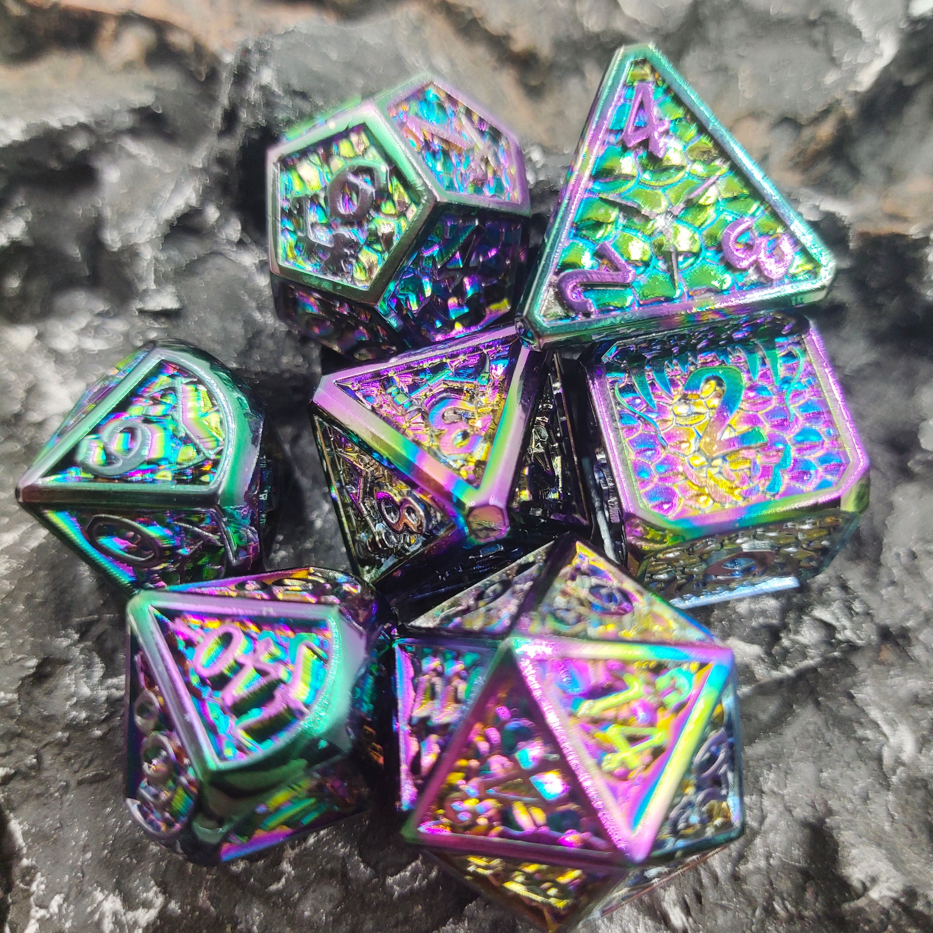 Colorful Metal Cool Dice Set COC Dice Cthulhu Metal Dice Etsy UK