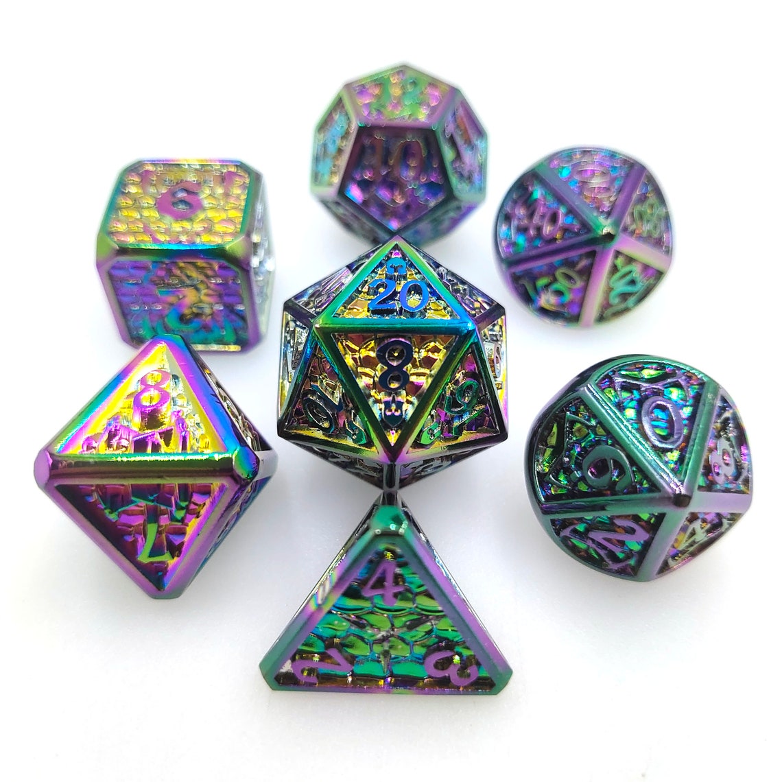 Colorful Metal Cool Dice Set COC Dice Cthulhu Metal Dice Etsy UK