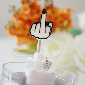 Fuck Off Straw Topper, Straw Buddy, Adult Saying Straw Toppers, Impressão 3D 10 mm Straw Topper, Acessórios engraçados para copos, Acessório de palha