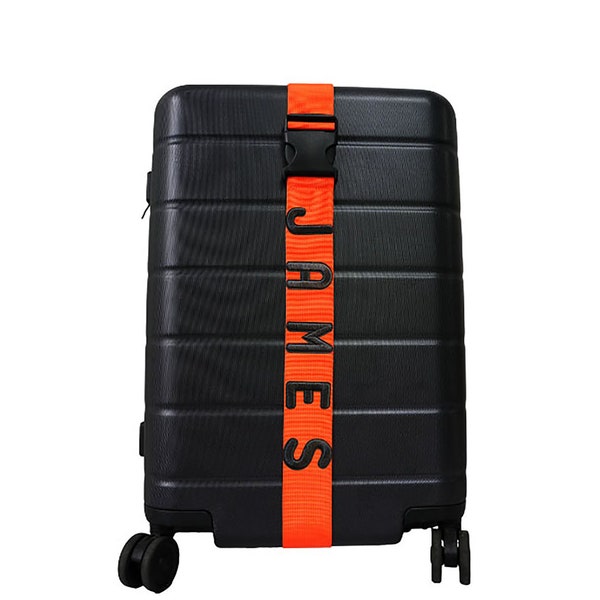 Personalisierter Gepäckgurt mit Ihrem Namen, personalisierter Gepäckgurt, gestickter Taschengurt für die Reise, sicherer Gepäckgürtel für Koffer, Gepäckzubehör