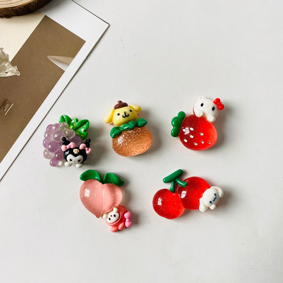 Cute Fruit Fridge Magnets - 10 Pack Banana PVC Stickers, Fun Kitchen Office Decor