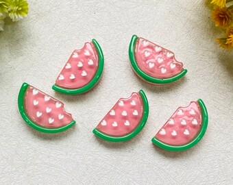 5PCS Pink Watermelon Magnets for Kitchen/Office, Fruit Fridge Magnets Set, Housewarming Gift