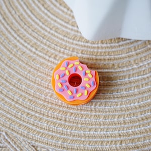 Cute Donuts Straw Topper, 3D Printed 40oz Straw Toppers, Tumbler Accessories, Charms For Tumblers, Pink Straw Cap, Donut Cup Charms