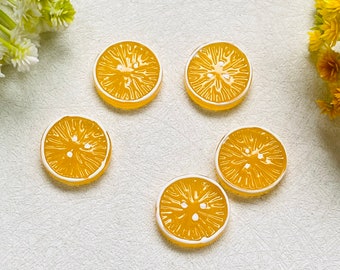 5PCS Orange Magnets for Kitchen/Office, Fruit Fridge Magnets Set, Housewarming Gift