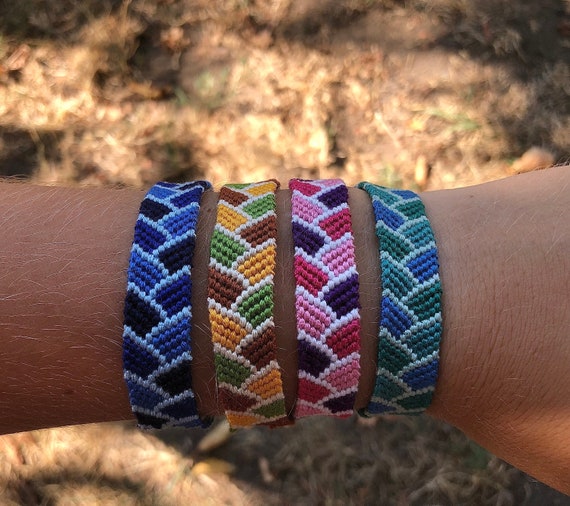 Woven Friendship Bracelet. Braided Stitch, Handmade Bracelet