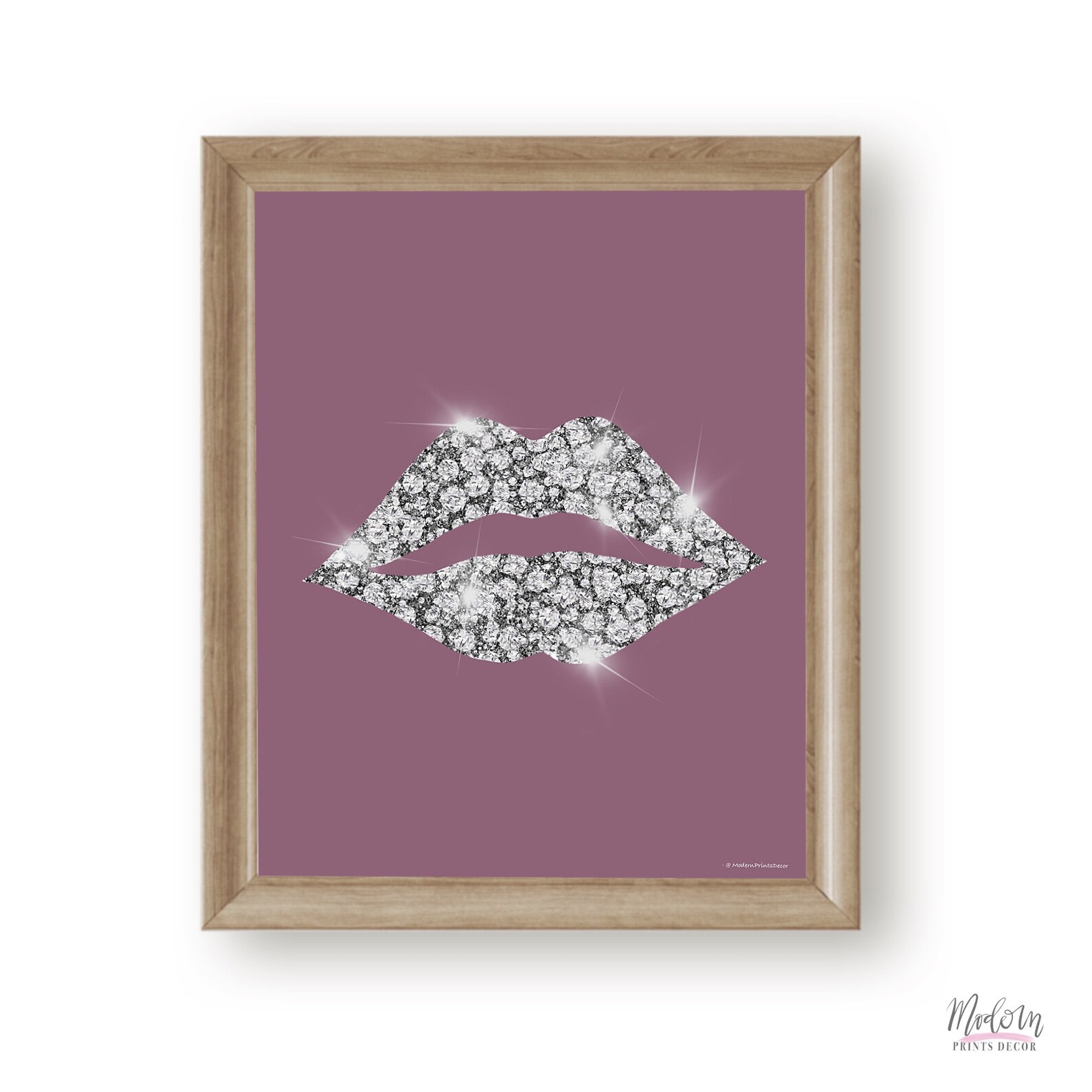Diamond Lips Art Digital Download Fashion Art Glam Art Etsy