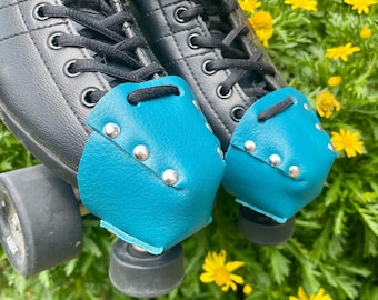 Recycled Leather Roller Skate Toe Guards – Derby Skate Accessories – Sustainable Gear - Made to Order