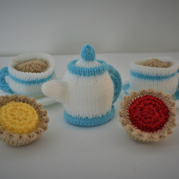 Hand Knitted Play Tea Set for Two