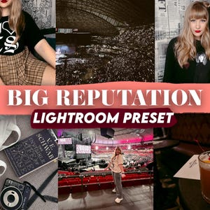 BIG REPUTATION LIGHTROOM Mobile Preset | Swiftie Inspired Photo Edit Preset