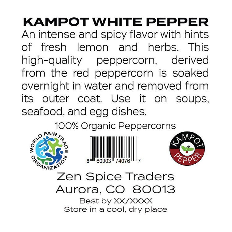 Organic Kampot White Peppercorns Cambodia Etsy