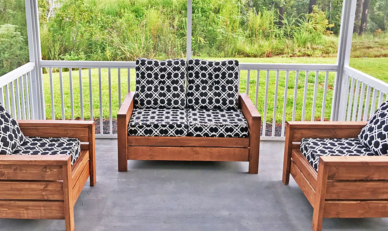 Modern Outdoor Loveseat from 2x4s and 2x6s Digital Plan Etsy