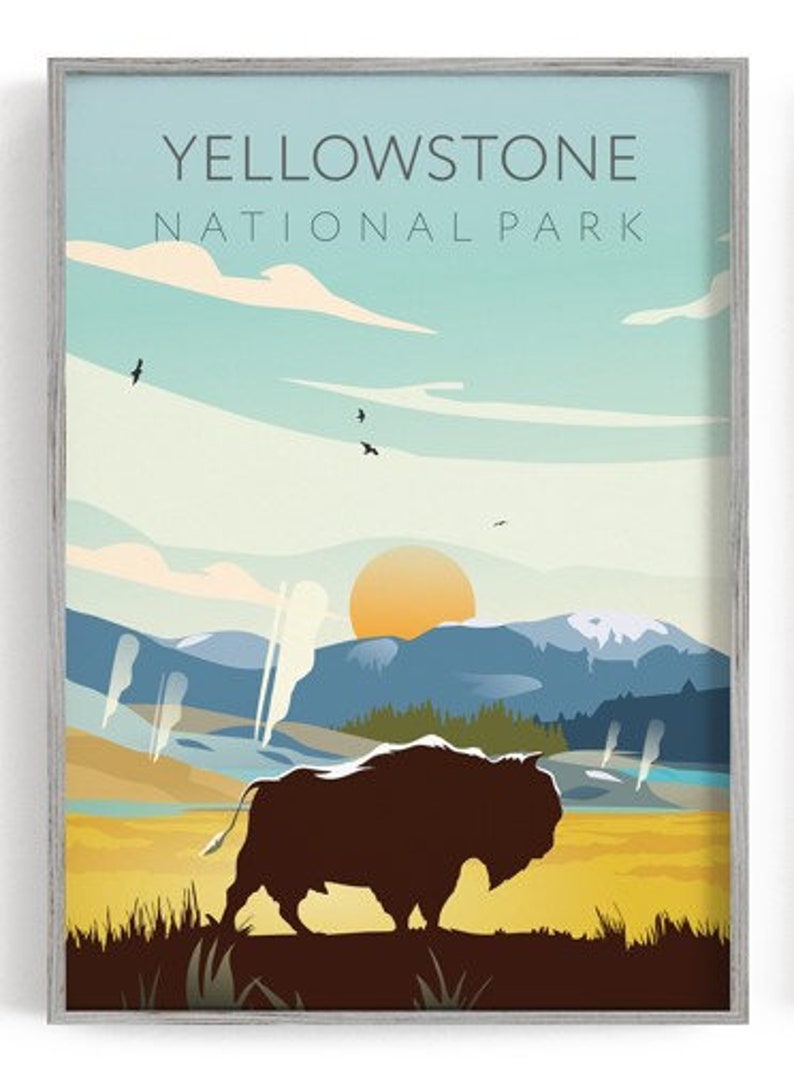 National Park Art Set of 6 Prints National Park Print Etsy UK