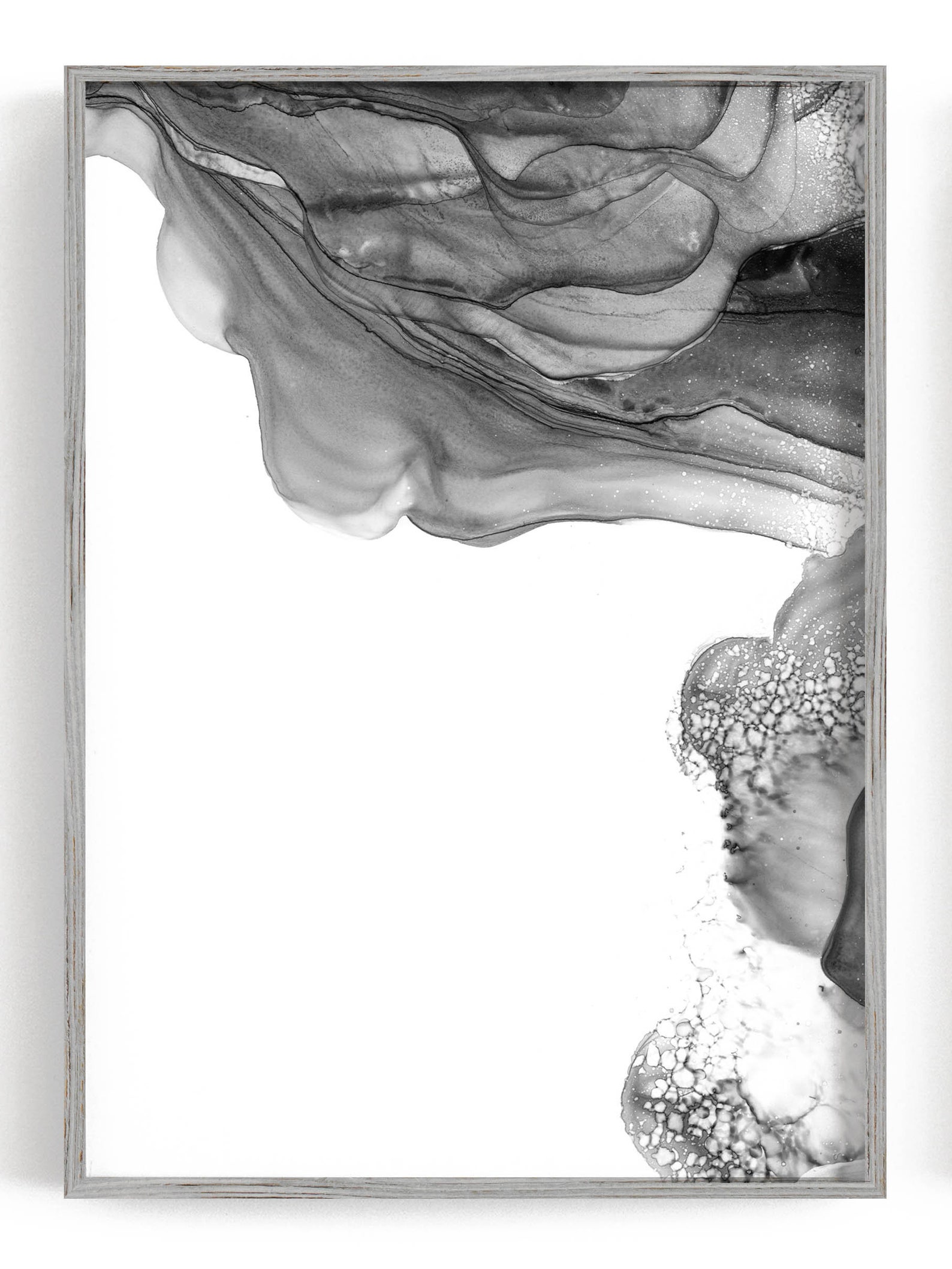 CHAOJIART Leinwandbild Retro Eiche Schwarz-Weiß 50x70cm - Vintage Wald Wanddekoration