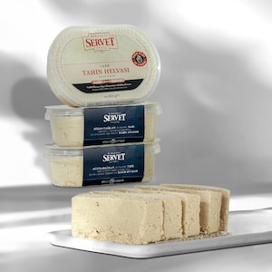 Plain Tahini Halva 3-Pack | 3x400g | No Added Sugar | Date Sweetened | Handmade in Fethiye | Traditional Turkish Dessert
