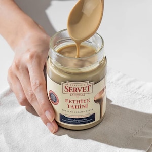 Single Roasted Fethiye Tahini 300g | No Added Sugar | Artisan Stone Ground Sesame Paste | Premium Golden Sesame