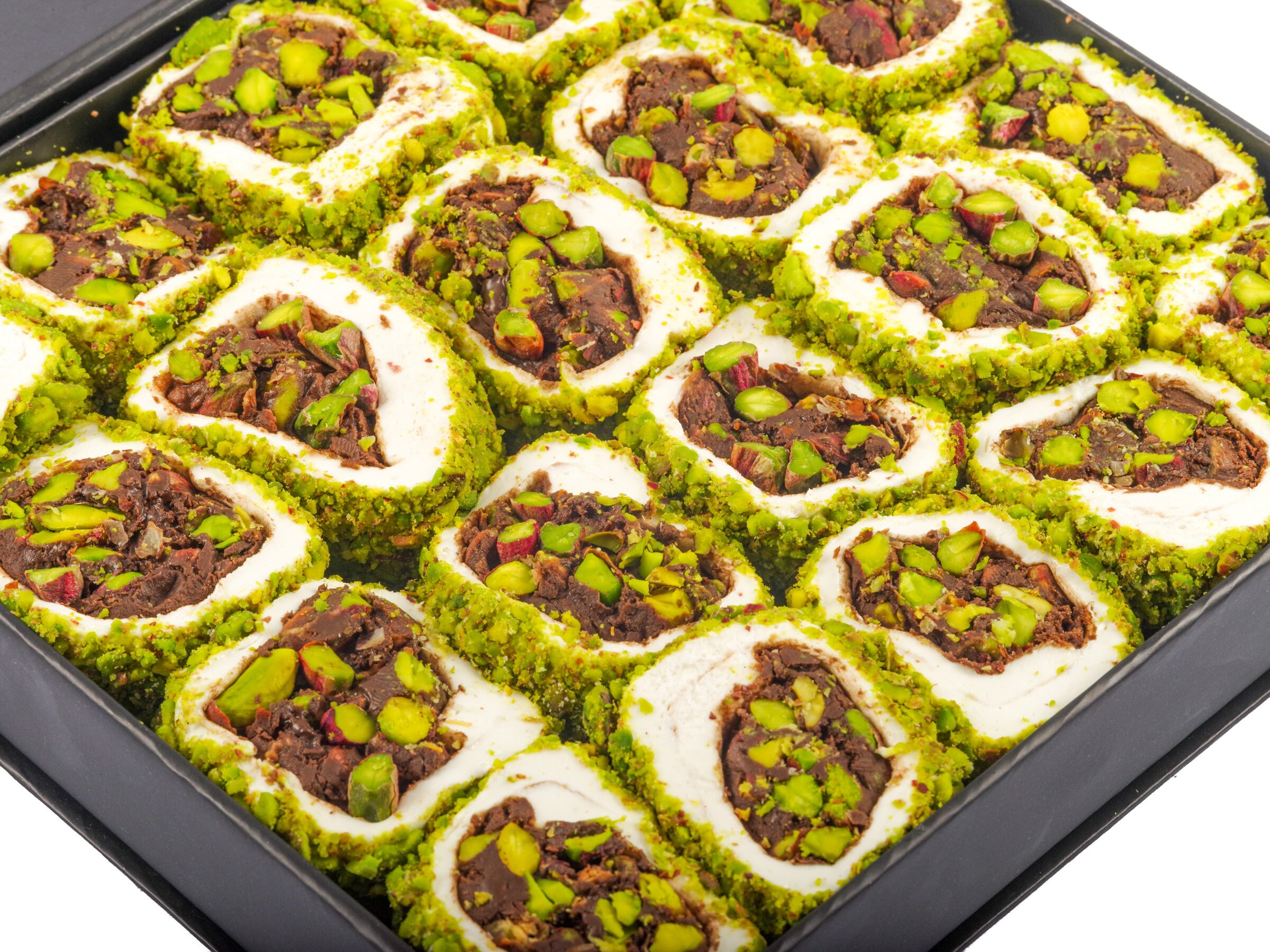 Gerollte türkische Freude mit Pistazien & Extra Schokolade | Etsy