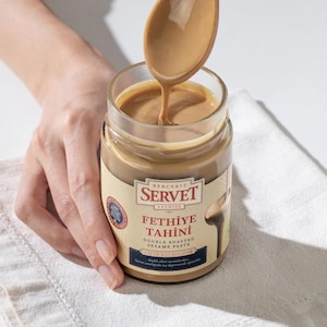 Double Roasted Fethiye Tahini 300g | No Added Sugar | Artisan Sesame Paste | Heirloom Gold Sesame