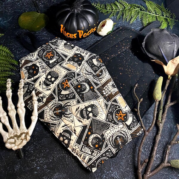 Portavasi per bara dei tarocchi (uno) / Decorazione da cucina spettrale nera e arancione / Decorazioni per la casa e regali di Halloween