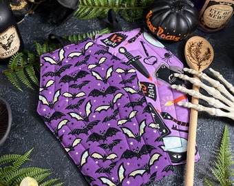 Bat Mania Coffin Pot Holder / Spooky Halloween and Witchy Home Decor and Gifts for Kitchen Witches