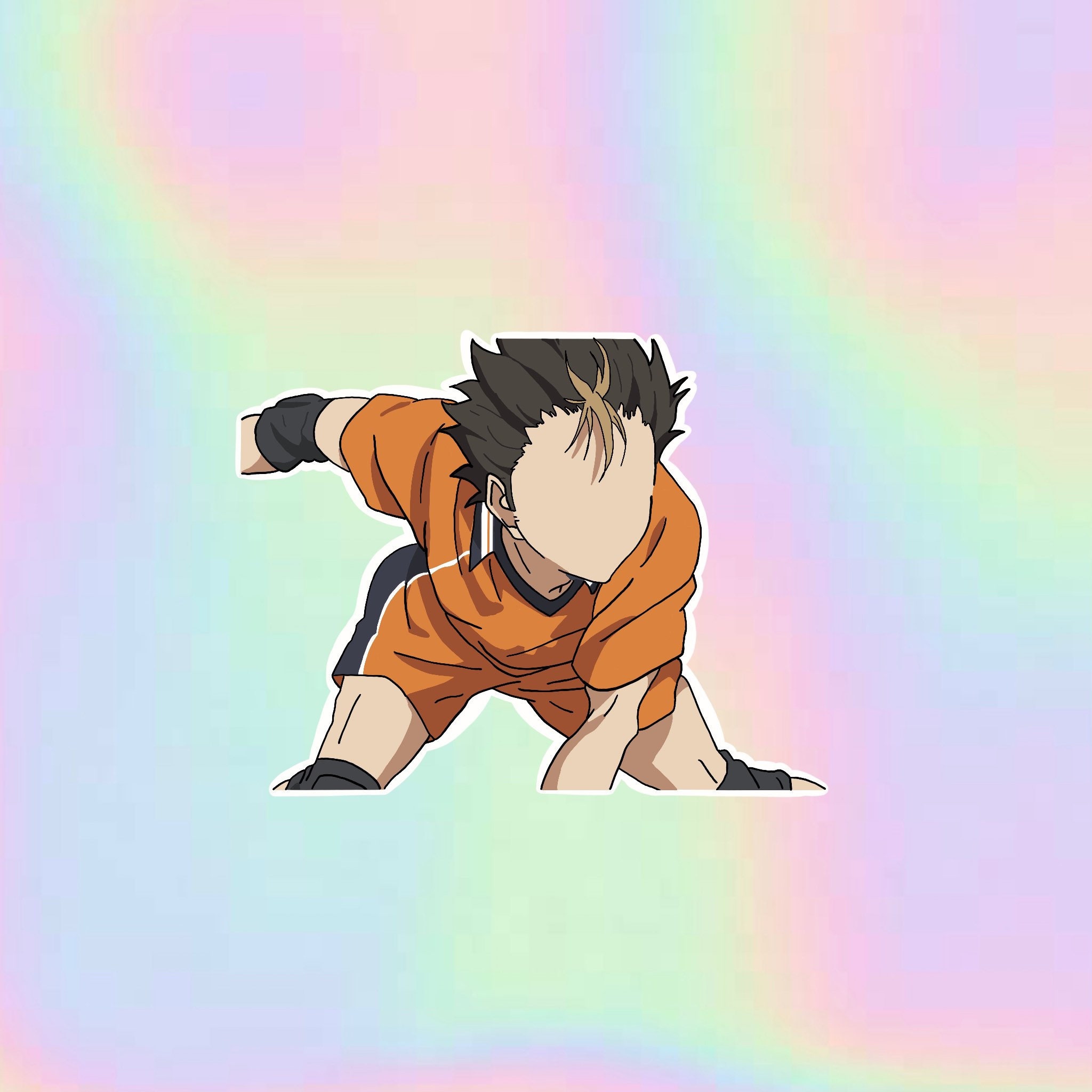 Anime Glossy Sticker Haikyuu Yu Nishinoya Pegatina K Pop | Etsy