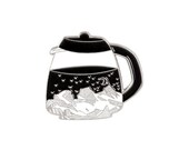 Nature Coffee Pot Enamel Pin