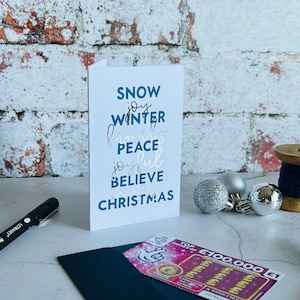 Carte de Noël à gratter avec enveloppe