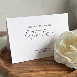 Porte-cartes à gratter de loterie pour mariage personnalisé (Ensemble de 10)