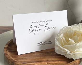 Wedding Favour Lottery Scratch Card Holder Personalised (Set of 10)