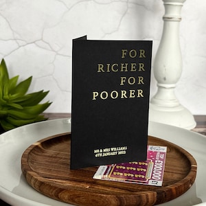 Porte-cartes à gratter du loto pour mariage, véritable feuille métallique (Ensemble de 10)