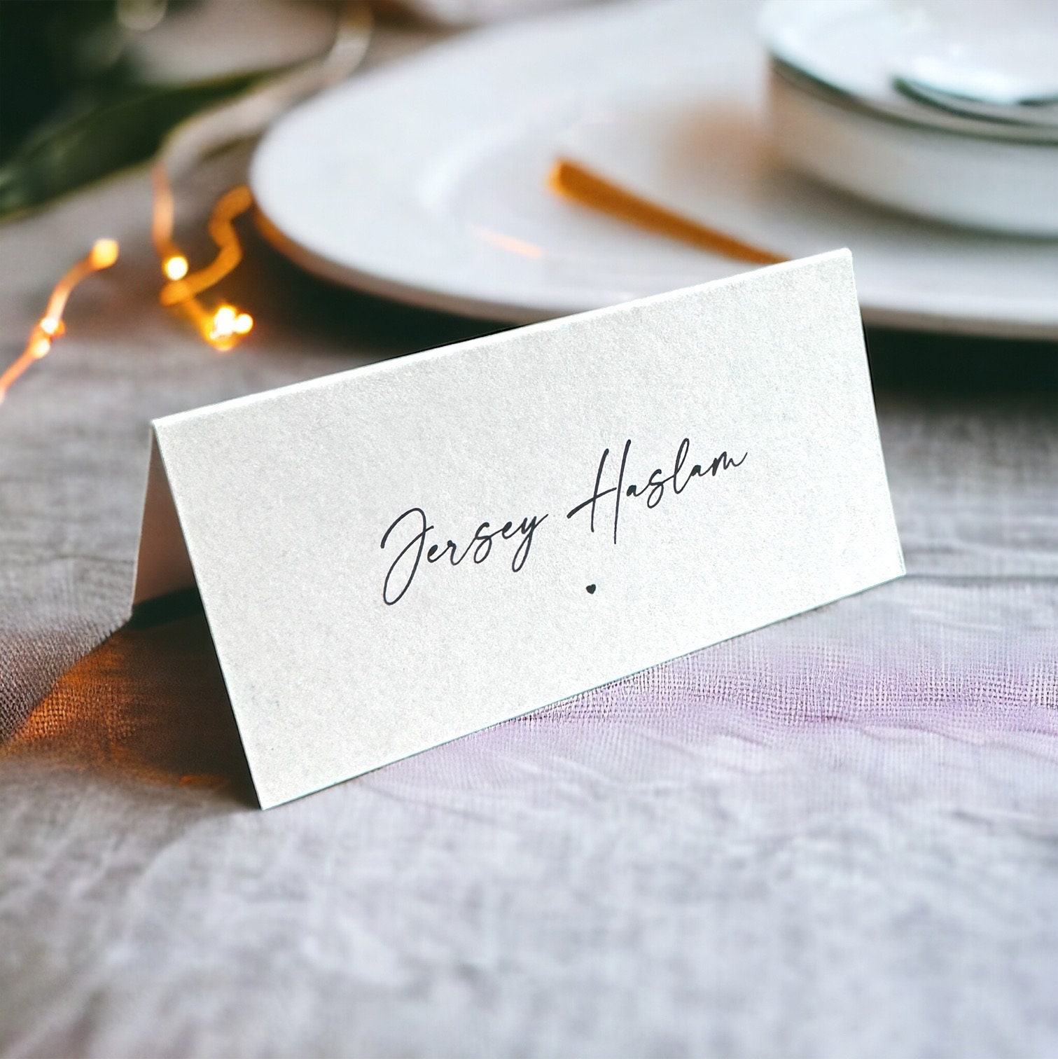 Pewter Leaf Border Place Card Pewter Leaf Border Place Card