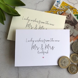 Porte-cartes à gratter de mariage personnalisés (Ensemble de 10)