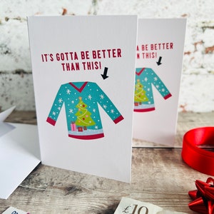 Weihnachtsstrumpffüller Rubbelkartenhalter mit Umschlag