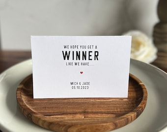 Wedding Favour Lottery Scratch Card Holder Personalised (Set of 10)