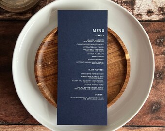 Wedding Breakfast Menu Cards Reception Table Decor White Text  (Set of 10)