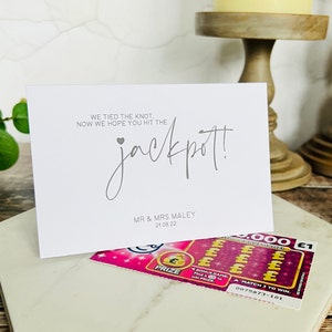 Porte-cartes à gratter du loto pour mariage (Ensemble de 10)