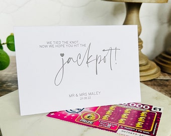 Wedding Favour Lotto Scratch Card Holders