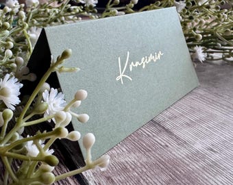 Personalised Wedding Table Place Cards with Real Metallic Foil