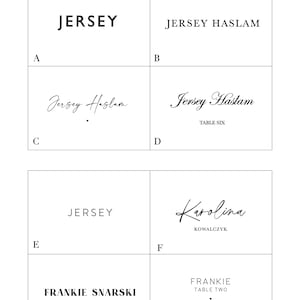 Wedding Table Place Cards with Real Metallic Foil zdjęcie 4