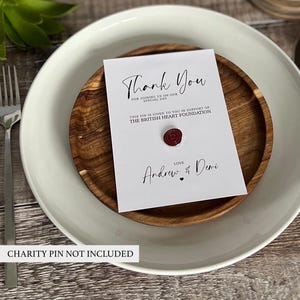 Cartão de caridade alternativo para lembrancinha de casamento (conjunto com 10)