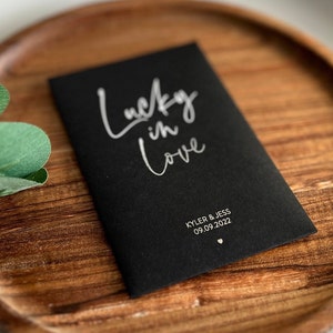 Porta biglietti da grattare per matrimonio fatto a mano e personalizzato (set da 10)