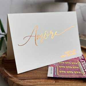 Porte-cartes à gratter du loto pour mariage, véritable feuille métallique (Ensemble de 10)